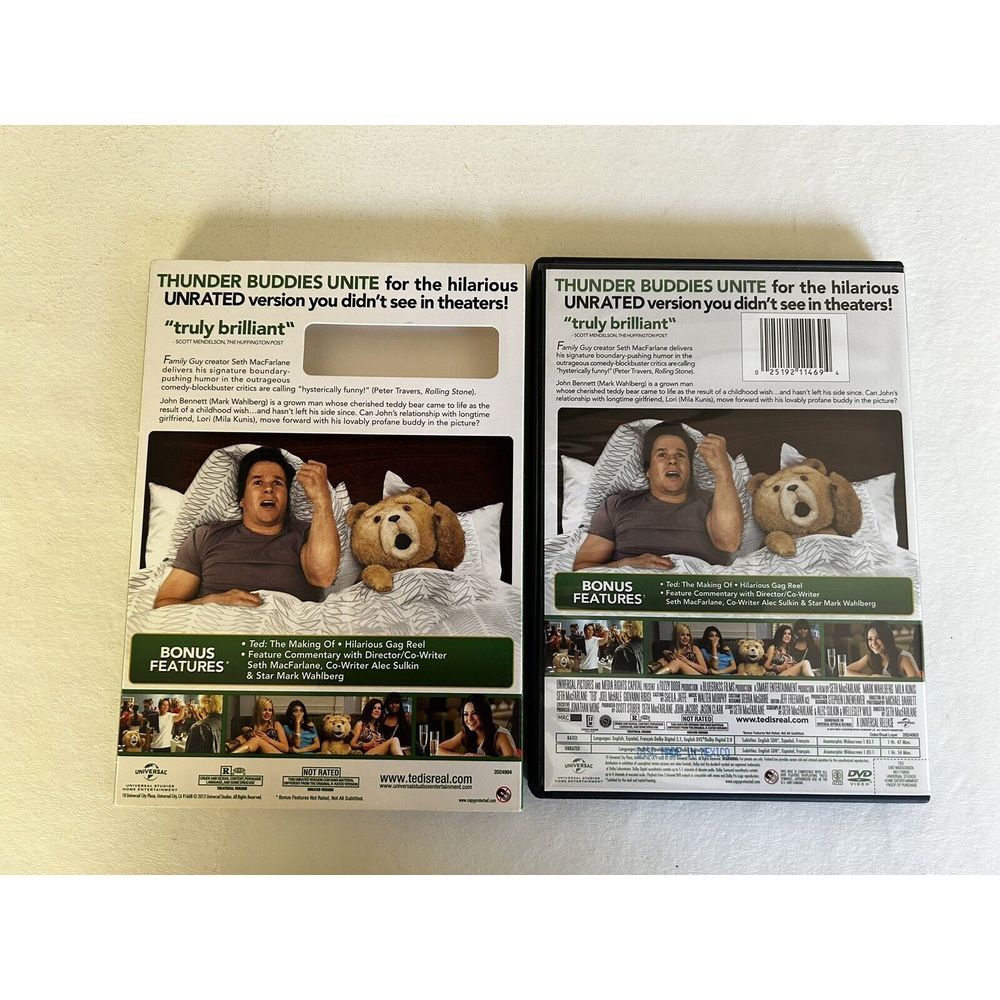 Ted 2012 Unrated Theatrical Version DVD Seth MacFarlane - Picture 2 of 3